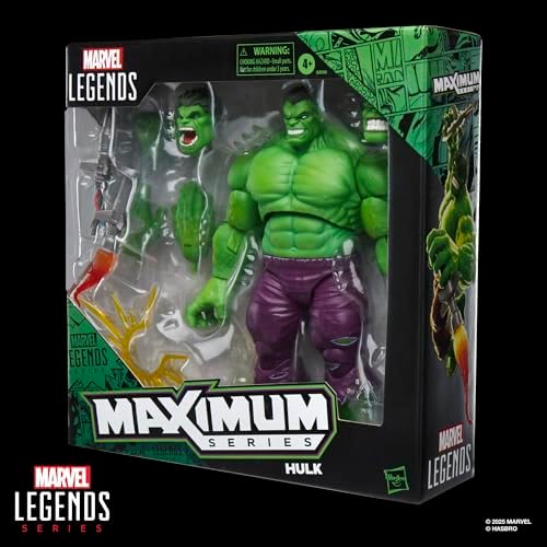 Marvel Legends Maximum Series Hulk, Deluxe Hulk Comics Toys - Image 3